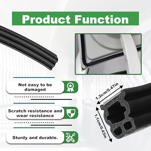 LTDCVTR 31.4Ft Car Door Seal Strip Universal Self-Adhesive Thickened Rubber Weather Stripping for Soundproofing, Waterproof &Dust Protection, Large Auto Door Edge Trim Seal Gasket for Truck, SUV, RV - Image 3