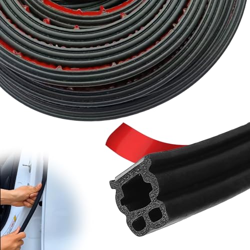 LTDCVTR 31.4Ft Car Door Seal Strip Universal Self-Adhesive Thickened Rubber Weather Stripping for Soundproofing, Waterproof &Dust Protection, Large Auto Door Edge Trim Seal Gasket for Truck, SUV, RV - Image 1