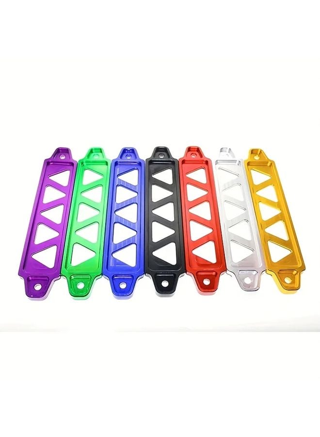 Large Universal Aluminum Alloy Car Battery Strap Holder Silver Fixed Bracket With Two J Bolts - Image 3