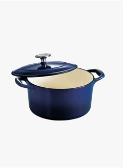 Since 1911,Made in Brazil- Series 1000 5.5 Qt Cobalt Enameled Cast Iron Covered Round Dutch Oven