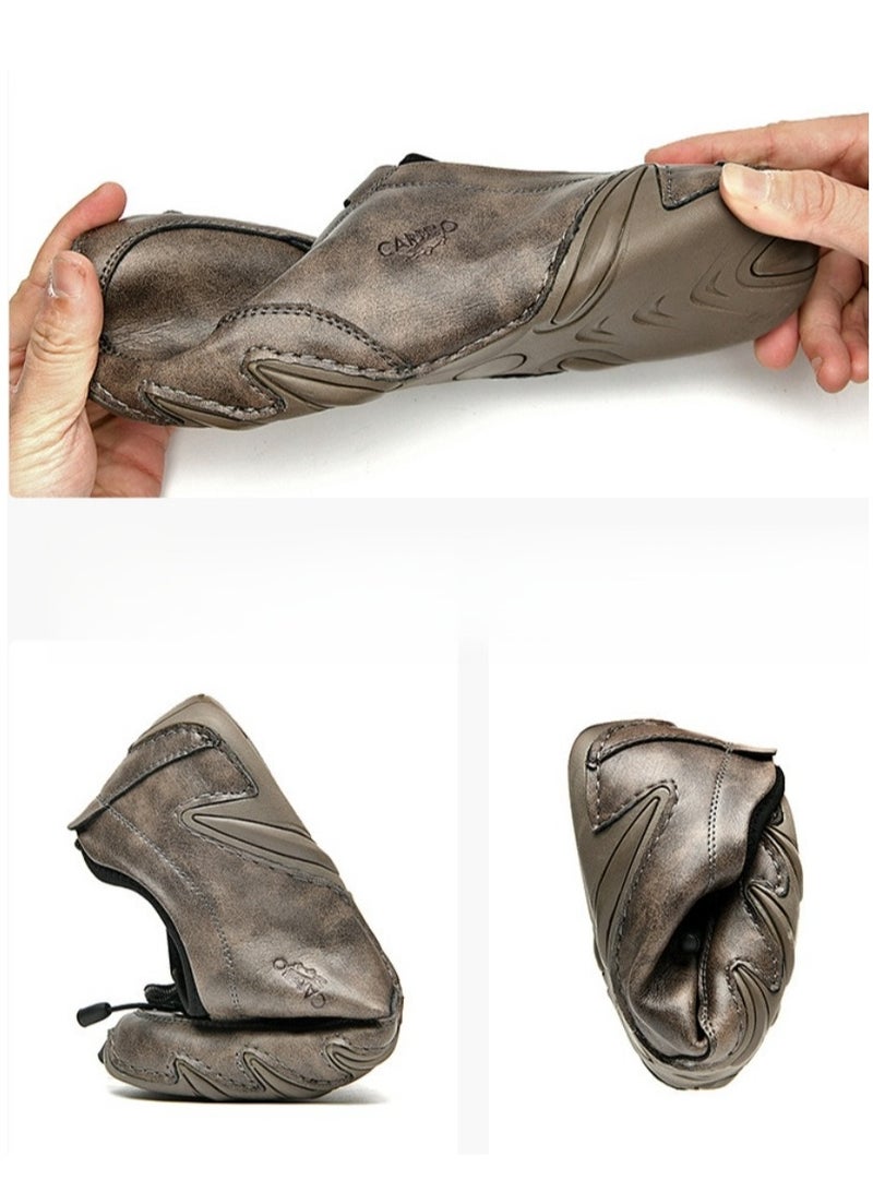 CARTELO أحذية الجولف للرجال، أحذية جلدية كاجوال، أحذية منخفضة الساق - Image 5