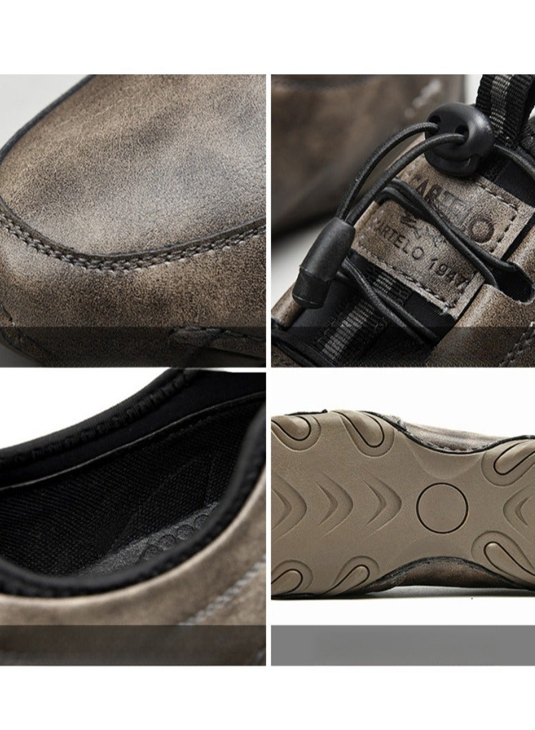 CARTELO أحذية الجولف للرجال، أحذية جلدية كاجوال، أحذية منخفضة الساق - Image 4