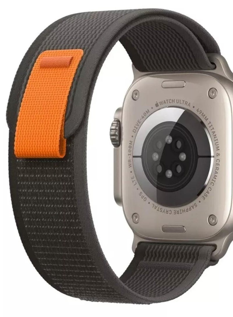 سوار ساعة ابل الشكل الجديد لون اسود مع رمادي مقاس 42 - Image 2