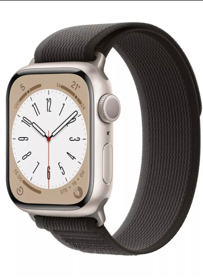 سوار ساعة ابل الشكل الجديد لون اسود مع رمادي مقاس 42 - Image 3