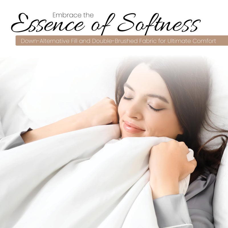 Linen Market King Comforter (1 Piece - Gray) - Bring Luxury Home with Our Soft and Lightweight Down Alternative Comforters King Size - Can Also fit as California King Size Beds - Image 4