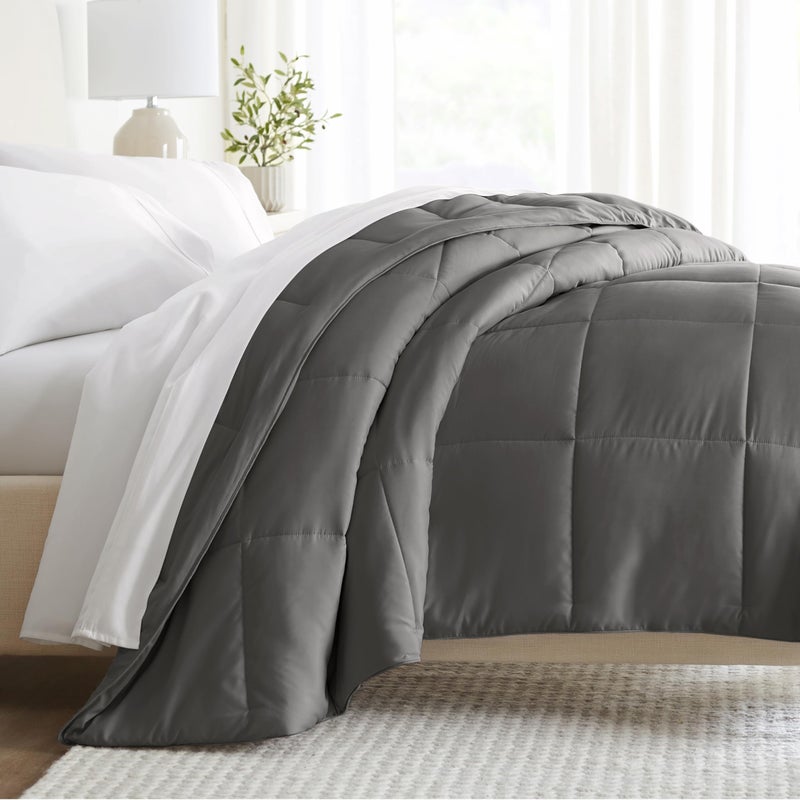 Linen Market King Comforter (1 Piece - Gray) - Bring Luxury Home with Our Soft and Lightweight Down Alternative Comforters King Size - Can Also fit as California King Size Beds - Image 1