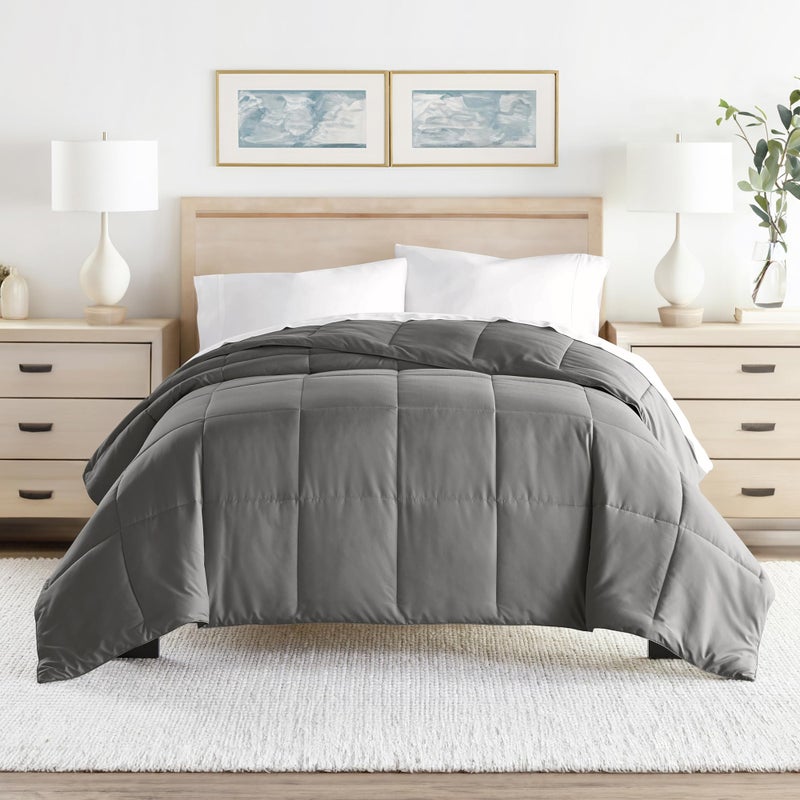 Linen Market King Comforter (1 Piece - Gray) - Bring Luxury Home with Our Soft and Lightweight Down Alternative Comforters King Size - Can Also fit as California King Size Beds - Image 5
