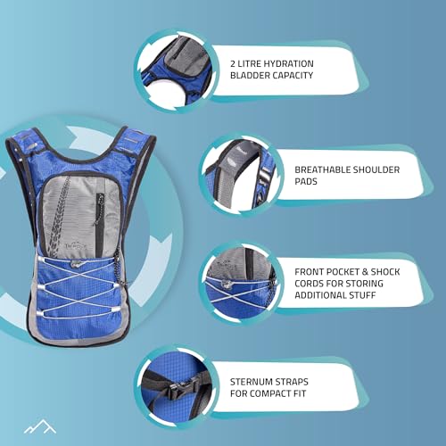 Tripole Hydration Backpacks for Cycling and Trail Running | Without Bladder (Blue) - Image 2