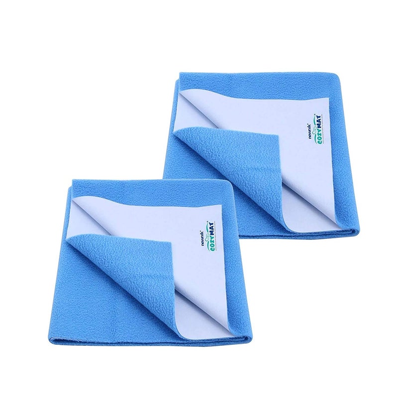 Newnik Quick Waterproof Dry Sheet Large Combo Pack of 2 Firoza (Each Size : 100 cm x 140 cm) - Image 1
