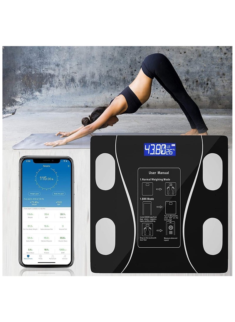 INFLUX Smart Digital Weighing Scale for Body Weight - Bluetooth Weight Machine with App for iOS & Android, Scale for Body Monitoring - Digital Weighing Scale for Home, Kitchen & Fitness Tracking  - Image 2