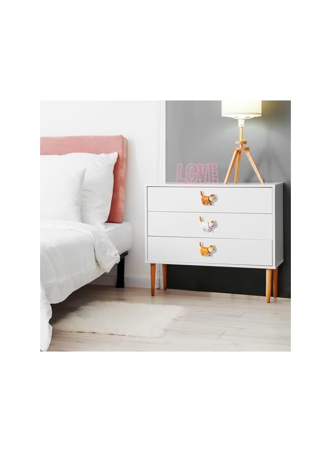 The Bros Animal Knobs for Cabinets and Drawers, Cat Drawer Pulls and Knobs, Decorative Dresser knobs for Kitchen Bedroom Furniture Closet Cupboard, 3psc - Image 4