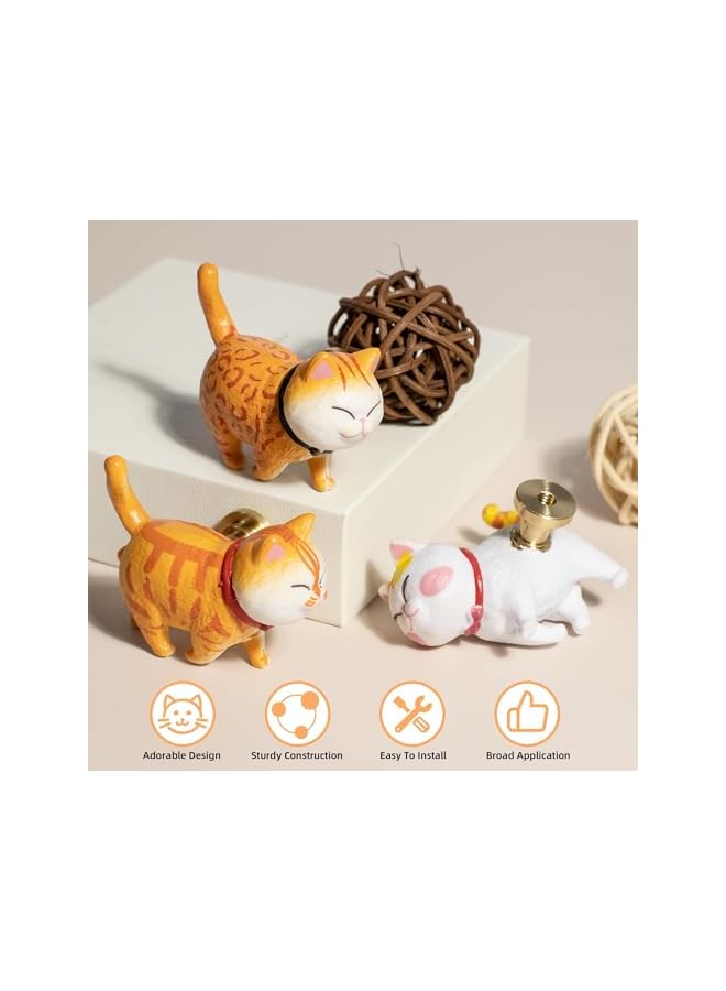 The Bros Animal Knobs for Cabinets and Drawers, Cat Drawer Pulls and Knobs, Decorative Dresser knobs for Kitchen Bedroom Furniture Closet Cupboard, 3psc - Image 3