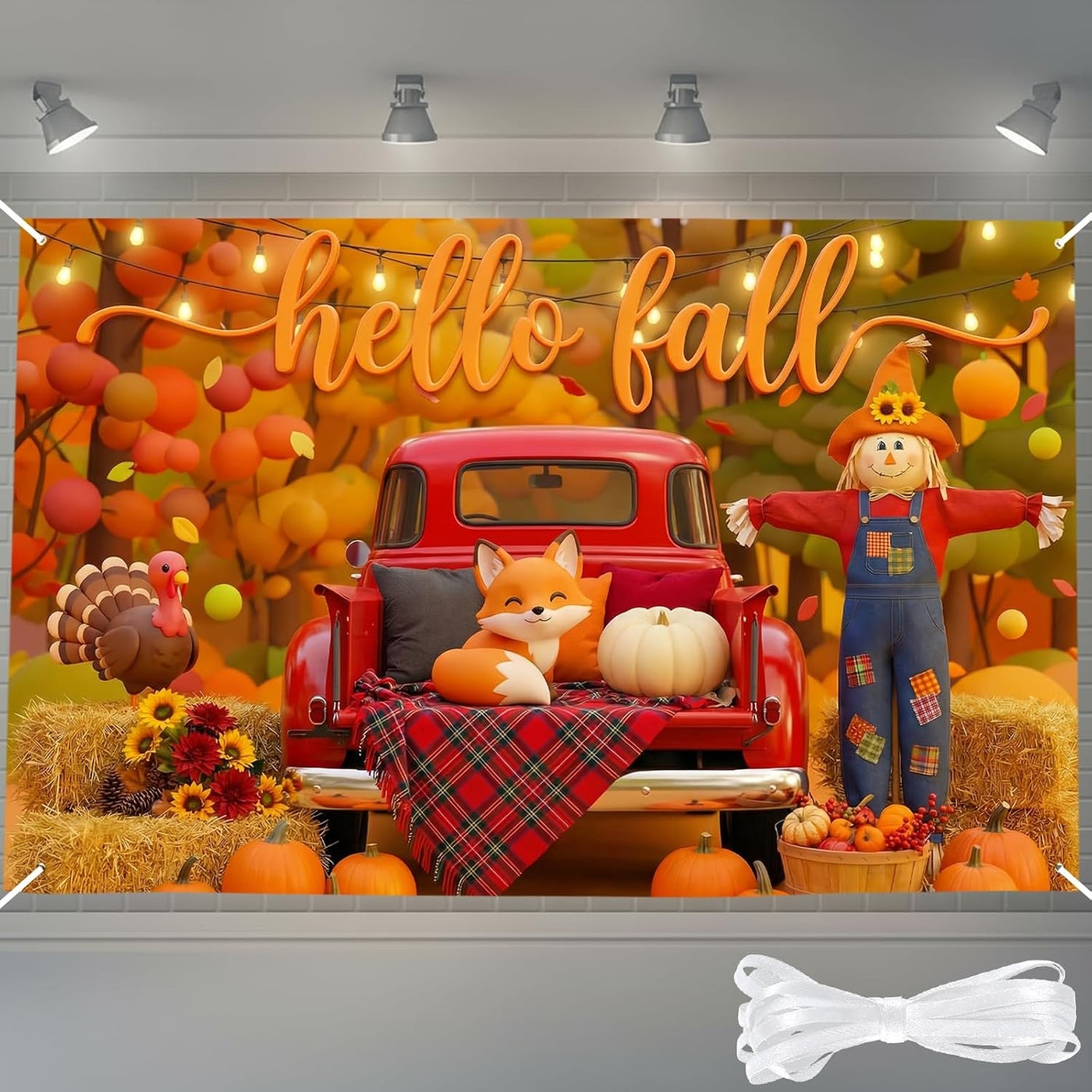 الرائد Al Raied Ars Hello Fall Party Decoration Banner Backdrop