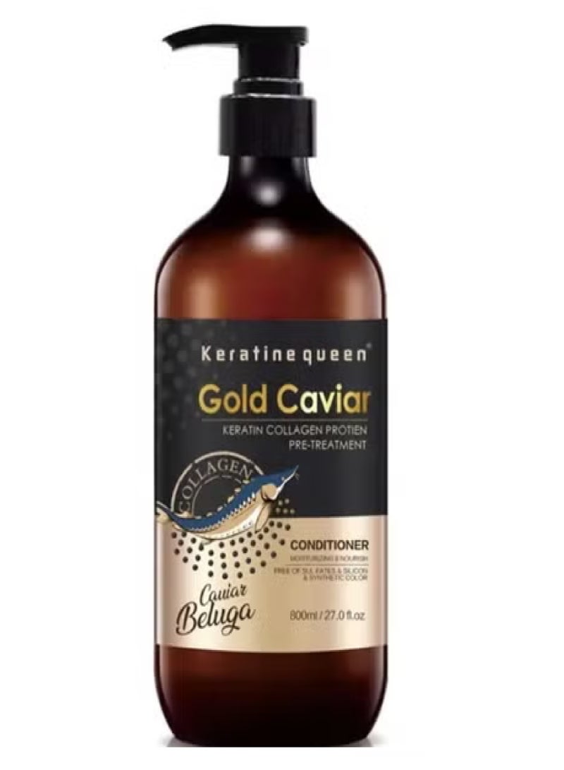 بلسم جولد كافيار كيراتين كولاجين بروتين معالج مسبقًا 800 مل