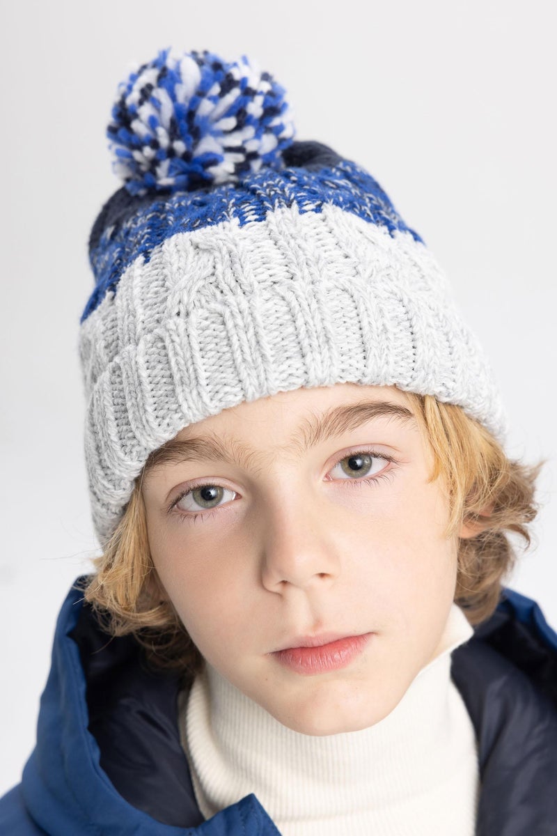 DeFacto Multicolour Boy Boy Pompom Knitwear Beret Casual - Image 1