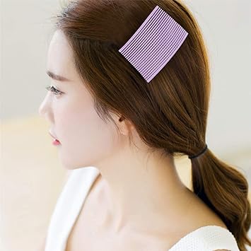 Quupy 5 Bags10PCS Hair Fringe Stickers Magic Bangs Square Hair Pads Holders Hair Fixed Clip Hairpin Seamless Magic Paste Posts Tape 2x3 for Women Girls - Image 3