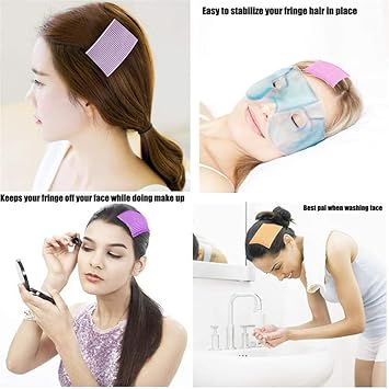 Quupy 5 Bags10PCS Hair Fringe Stickers Magic Bangs Square Hair Pads Holders Hair Fixed Clip Hairpin Seamless Magic Paste Posts Tape 2x3 for Women Girls - Image 4