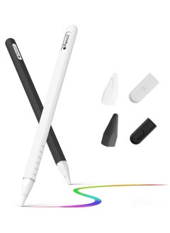 Y&D Case for Apple Pencil 2nd Generation, 2 Pack Protective Silicone Cover + Nibs Fit iPad Pro 11 12.9 Inch, Soft Sleeve Compatible with Magnetic Charging and Double Tap  - Image 1