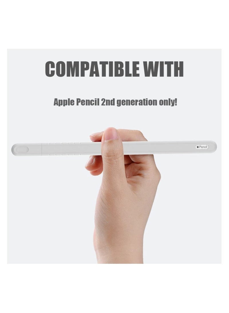 Y&D Case for Apple Pencil 2nd Generation, 2 Pack Protective Silicone Cover + Nibs Fit iPad Pro 11 12.9 Inch, Soft Sleeve Compatible with Magnetic Charging and Double Tap - Image 2