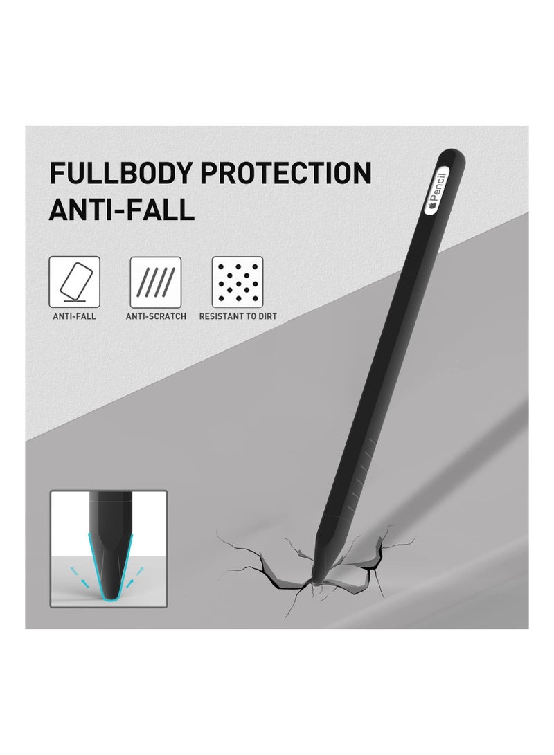 Y&D Case for Apple Pencil 2nd Generation, 2 Pack Protective Silicone Cover + Nibs Fit iPad Pro 11 12.9 Inch, Soft Sleeve Compatible with Magnetic Charging and Double Tap - Image 4