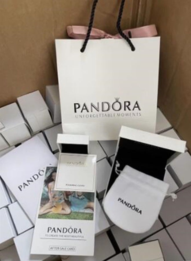 Pandora Moments Two-tone Barrel Clasp Snake Chain 925 Sterling Silver Bracelet