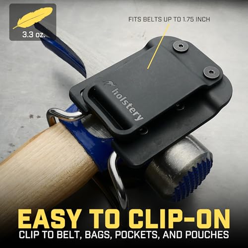 Holstery HammerMaster | Hammer Holder Loop - Clip-On Tool Belt Holster Holds Hammers, Hatchet, or Mallet - Image 5
