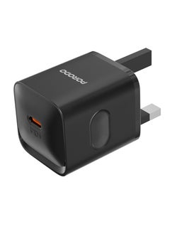 porodo USB-C Port Wall Charger / PD20W / UK Charger - Black  - Image 1