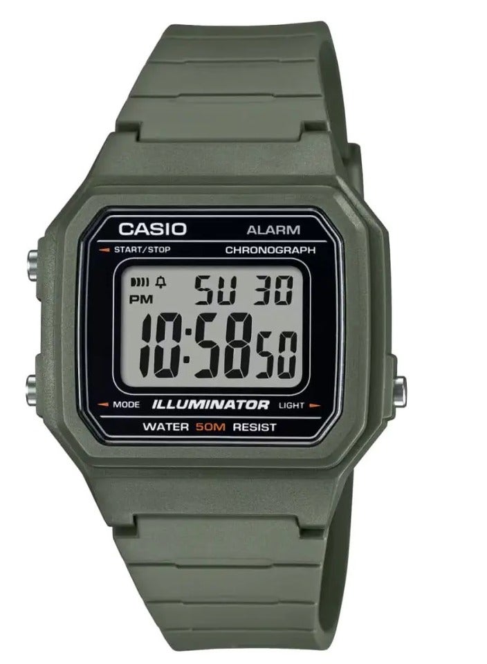 كاسيو ساعة شبابيه رقمية للرجال - W-217H-3AVDF - Image 1