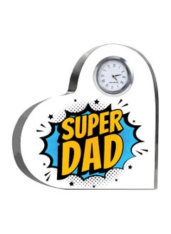 PRINTSHOP4ME Fathers Day Special Unique Heart-Shaped Crystal Clock Gift - Thoughtful Presents for Dads - Gifts for Your Father - Dad's Day Gifts  - Image 1
