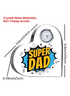 PRINTSHOP4ME Fathers Day Special Unique Heart-Shaped Crystal Clock Gift - Thoughtful Presents for Dads - Gifts for Your Father - Dad's Day Gifts  - Image 4