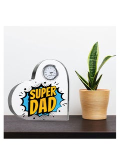 PRINTSHOP4ME Fathers Day Special Unique Heart-Shaped Crystal Clock Gift - Thoughtful Presents for Dads - Gifts for Your Father - Dad's Day Gifts  - Image 2