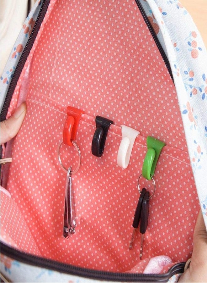 KIDWILL 4pcs Bag Key Clips, Plastic Key Holder Practical Anti Lost Bag Hook Mini Handbag Key Clips Purse Built in Hanger Hooks For, Travel on Bag Clip-On Holder, Purse, Handbag, Trolley Bag,Bag Pack - Image 5