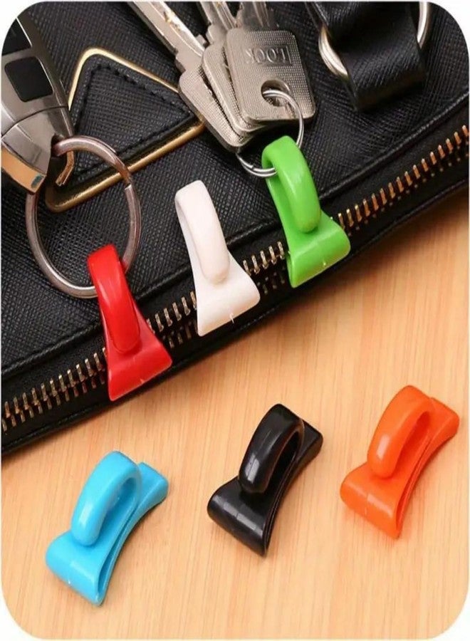 KIDWILL 4pcs Bag Key Clips, Plastic Key Holder Practical Anti Lost Bag Hook Mini Handbag Key Clips Purse Built in Hanger Hooks For, Travel on Bag Clip-On Holder, Purse, Handbag, Trolley Bag,Bag Pack - Image 4