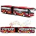 Crelloci City Bus Toy for Kids Die Cast Alloy Pull Back Vehicles Metro Articulated Electric Bus with Sounds and Lights Model Cars Toys Educational Gift for Kids Boys Girls Ages 3 - Image 3