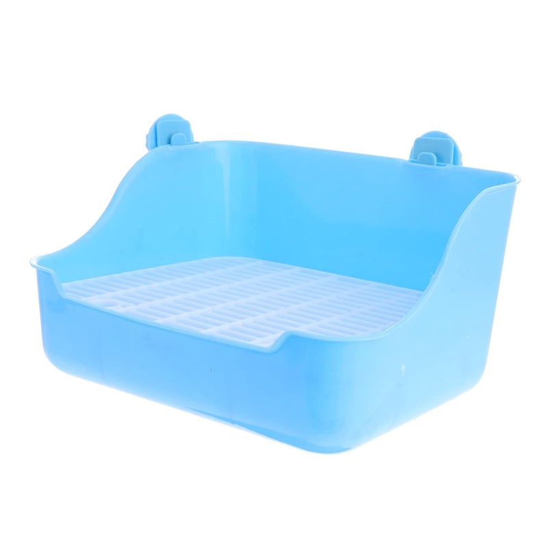 Milisten Lacework Pet Toilet For Small Animals Litter Box Guinea Pigs Ferrets Chinchillas Hamsters Potty Training Easy Cleaning 28.00X22.00X15.00CM Blue - Image 2