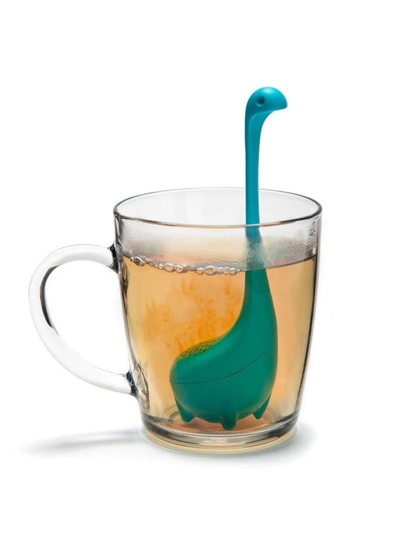 Y&D Baby Loose Leaf Tea Infuser, Cute Infuser Strainer, Leak Filter, Gifts - Long Handle Neck, Ball Body Lake Monster Silicone for Herbal - Image 2
