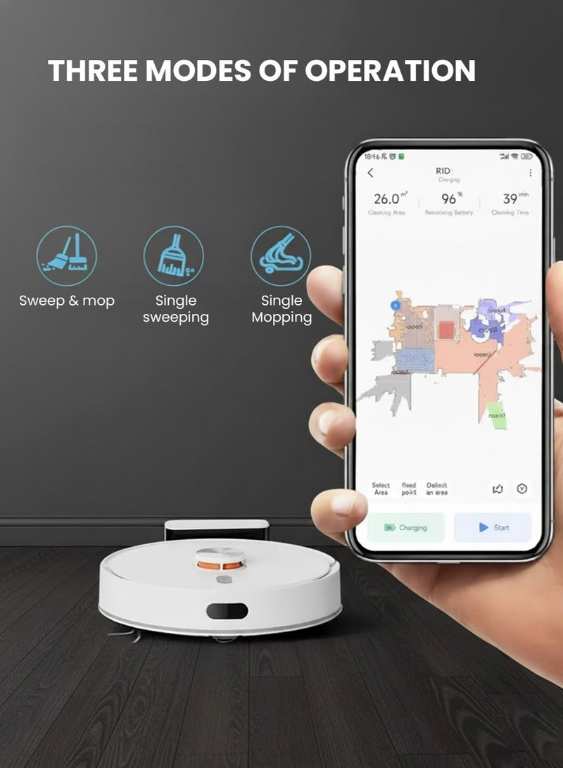 Lydsto روبوت مكنسة وممسحة R1D إيدج مع تخطيط LDS دقيق وتحكم عبر تطبيق واي فاي - Image 5