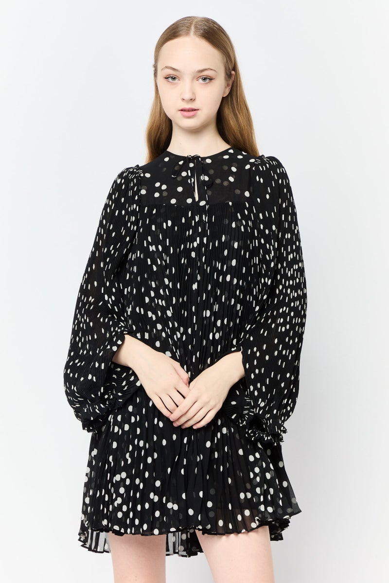 STELLA MCCARTNEY Women Polka Dots Mini Dress, Multicolor  - Image 1