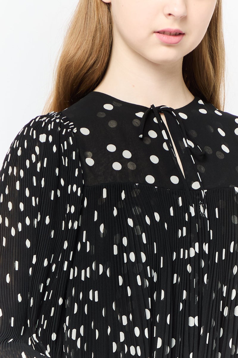 STELLA MCCARTNEY Women Polka Dots Mini Dress, Multicolor  - Image 4