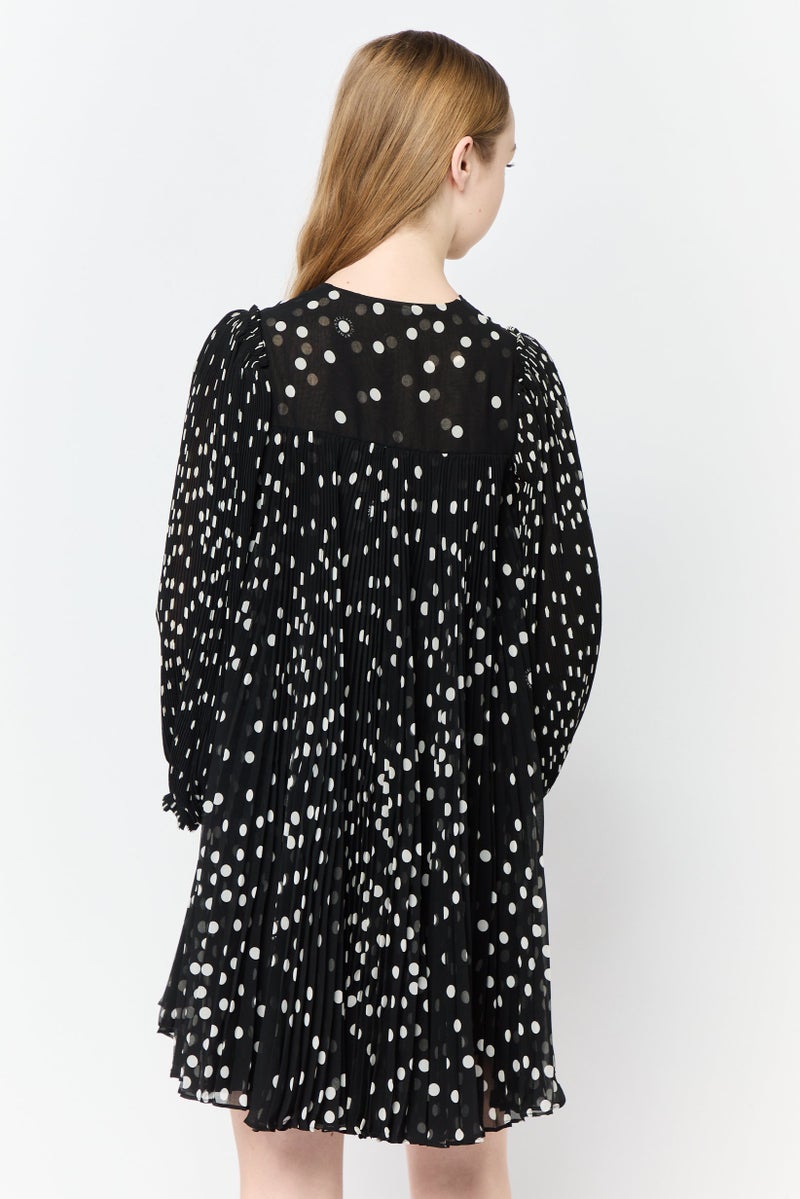 STELLA MCCARTNEY Women Polka Dots Mini Dress, Multicolor  - Image 2