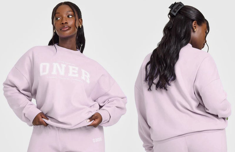 Oner New Round Neck Oversize Fleece-lined Cotton Sweatshirt - Versatile Sportswear for All Seasons - Image 1