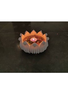 R&M RM Marble Multi-Utility Lotus Flower Shape Uruli for Diwali Decoration| Decorative Bowl for Flowers | Traditional Decor | Stone Urli Bowl for Home Decoration | Uruli | Marble Candle Holder  - Image 3