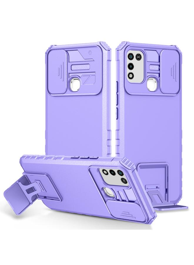 اس-توب جراب لهاتف Infinix Hot 10 Play/11 Play، جراب هاتف مجسم مزود بحامل منزلق وكاميرا - Image 1