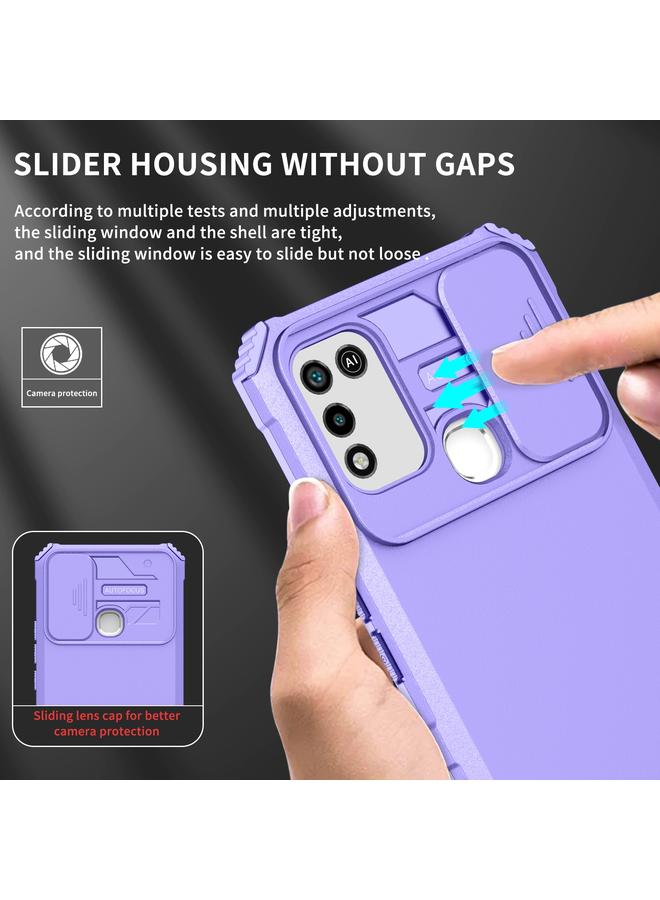 اس-توب جراب لهاتف Infinix Hot 10 Play/11 Play، جراب هاتف مجسم مزود بحامل منزلق وكاميرا - Image 4