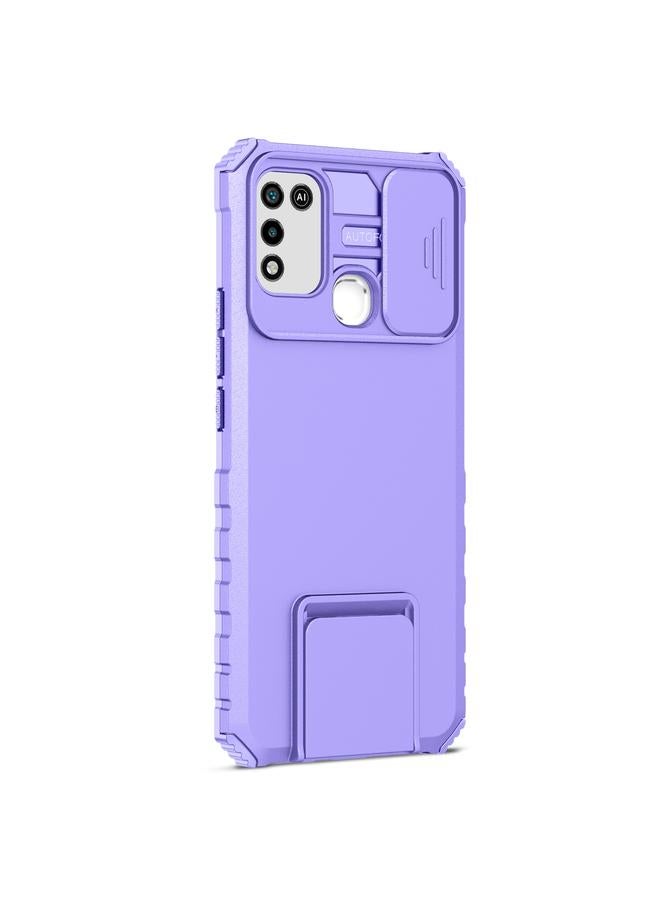اس-توب جراب لهاتف Infinix Hot 10 Play/11 Play، جراب هاتف مجسم مزود بحامل منزلق وكاميرا - Image 2