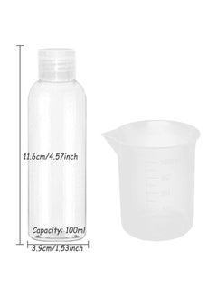 ORiTi 4 Pack 100ML Empty Clear Plastic Squeeze Bottles with Disc Top Flip Cap Travel Bottle BPA-Free Containers For Shampoo, Lotions, Liquid Body Soap  - Image 5