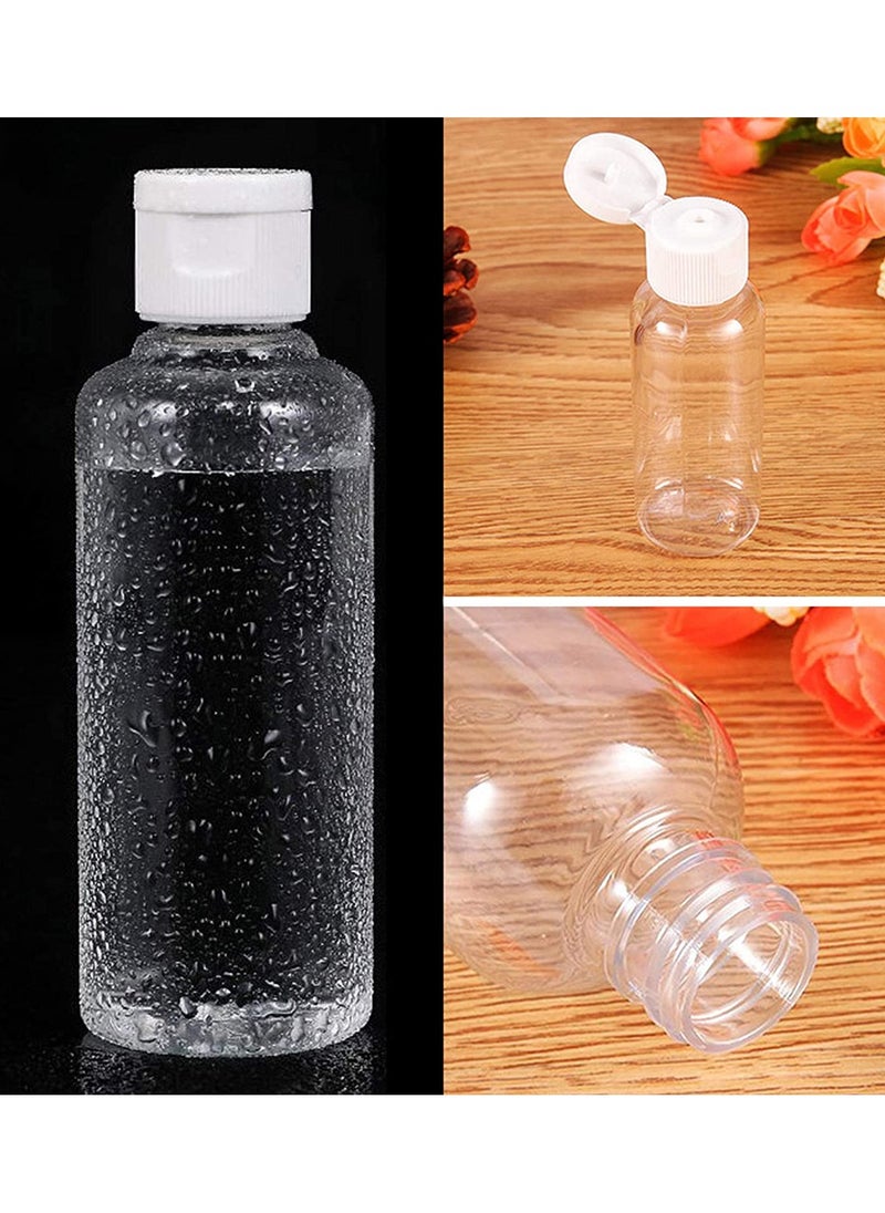 ORiTi - 4 Pack 100ML Empty Clear Plastic Squeeze Bottles with Disc Top Flip Cap Travel Bottle BPA-Free Containers For Shampoo, Lotions, Liquid Body Soap - Image 1