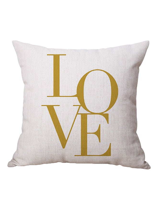 نيبمينينت غطاء وسادة زينة بتصميم عصري أبيض/أصفر 45x45سنتيمتر