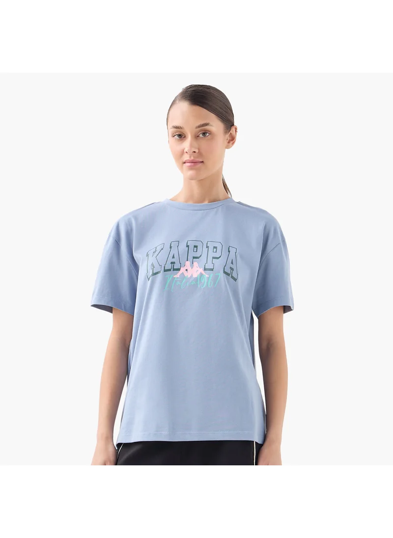 كابا Kappa Graphic Print T-shirt with Crew Neck