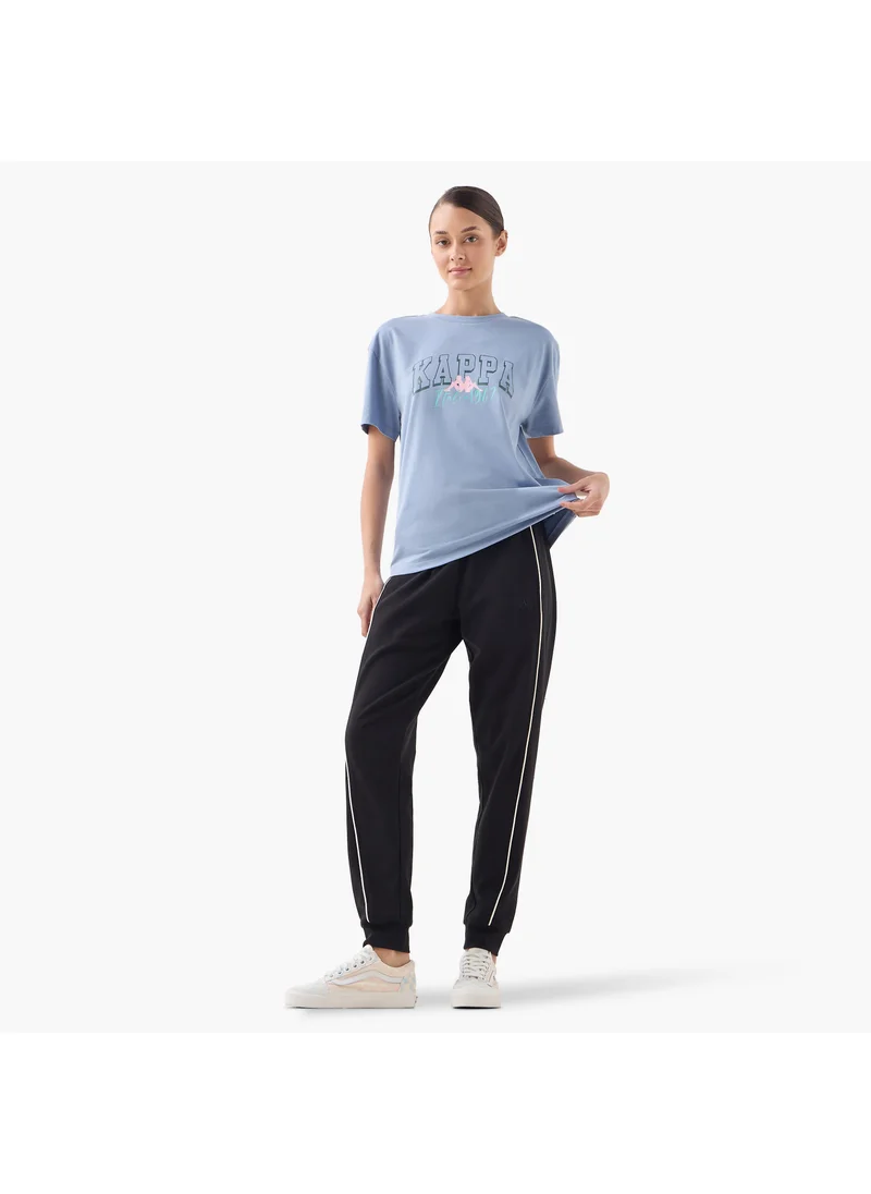 كابا Kappa Graphic Print T-shirt with Crew Neck